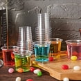 thumbnail image 4 of 1 oz plastic spirits glass, 1 oz clear disposable plastic glass, party mug, for vodka, whiskey, tequila and jelly shots, mini plastic container for sauce and tasting, 4 of 7