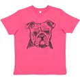thumbnail image 3 of Inktastic English Bulldog Sketch Portrait Youth T-Shirt, 3 of 5