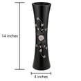 thumbnail image 3 of Artistic Balinese Flower Concaving 14-inch Mango Tree Wood Vase, 3 of 5