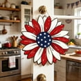 thumbnail image 5 of LNOGEUPG 4th of July Decorations Outdoor, 12 inch Red White and Blue Wood Flower Wall Art for Fourth of July Decor, Patriotic Decorations for Yard Garden Home Indoor Mantel, 5 of 7