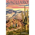 thumbnail image 2 of Art.com Saguaro National Park, Arizona - Hiking Scene Stretched Canvas Print Wall Art by Lantern Press, 24" x 36", 2 of 4