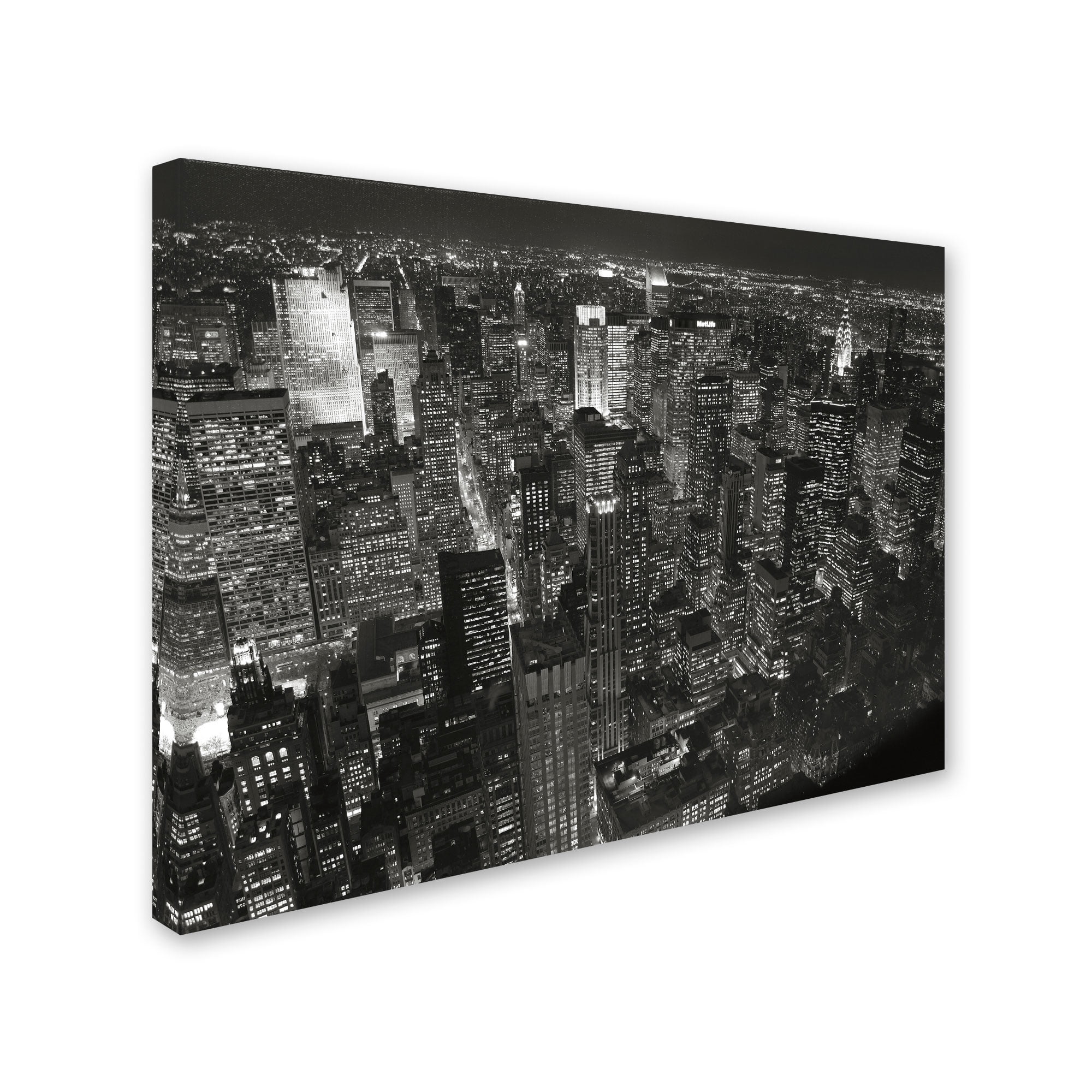 Trademark Fine Art "Night Skyline" Canvas Art by Chris Bliss