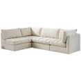 thumbnail image 4 of Meridian Furniture Jacob Cream Velvet Modular Sectional, 4 of 13