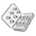 thumbnail image 3 of 12 piezas / juego de almohadillas de espuma viscoelástica para los oídos, tapones para los oídos, cojín de repuesto para auriculares internos, gris, espuma viscoelástica Inevent EL3314-03B, 3 of 7
