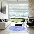 thumbnail image 7 of Ahgly Company Machine Washable Indoor Square Transitional Sky Blue Area Rugs, 6' Square, 7 of 7