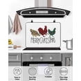 thumbnail image 4 of Large Induction Cooktop Protector Mat Merry Christmas Stove Top Covers for Electric Stove, Farmhouse Colorful Chicken Classic Plaid Decorative Stove Burner Cover Mats, Glass Top Stove Cover, 4 of 7