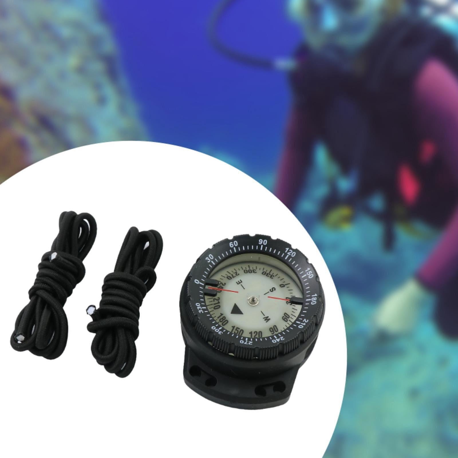 Miulika Dive Compass Wrist Compass Waterproof Tool Compact Portable Kayak Camping Compass for Kayaking Outdoor Sports Black
