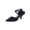 black, variant on Women Low Kitten Heel Bow Heels Dress Shoes Closed Pointed Toe Ankle Strap Elegant Wedding Party Pumps