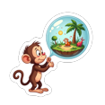 thumbnail image 6 of Cartoon Monkey Theme Stickers, Waterproof Monkey Theme Sticker for Water Bottle Laptop Phone Cases Planner Skateboard Luggage Helmet Party Favor Decor, Ideal for Adults Teens Teacher Rewards, 6 of 8