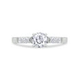 thumbnail image 2 of AFFY 0.65CT Round Moissanite Diamond 5-Stone Engagement Ring for Women 14K White Gold over Silver-5.5, 2 of 6