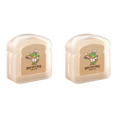 thumbnail image 1 of 2X Récipient à Sandwich Réutilisable Récipient Alimentaire Scellé Boîte à Pain Transparente Boîte à Sandwich Portable, 1 of 2