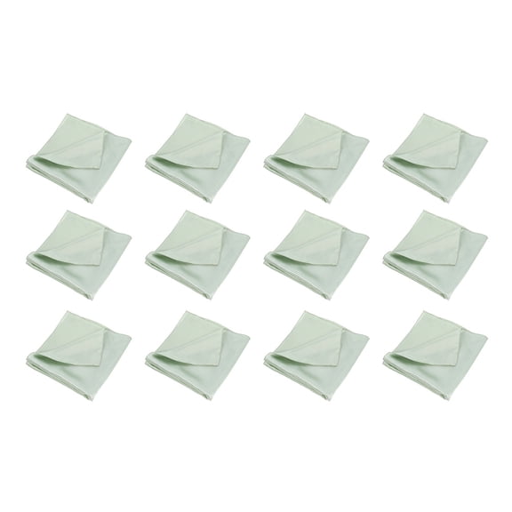 Tineasur 12Pcs Light Green Satin Dinner Napkins Washable Cloth Napkins for Event Table Setting