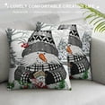 thumbnail image 3 of Chilfamy  Cute Christmas Lumber Throw Pillow Covers, Gnome Snowman Decorative Long Pillow Case Cushion Cover for Indoor Home Bedroom Sofa Couch Xmas Decor Grey 20x20in, 3 of 5
