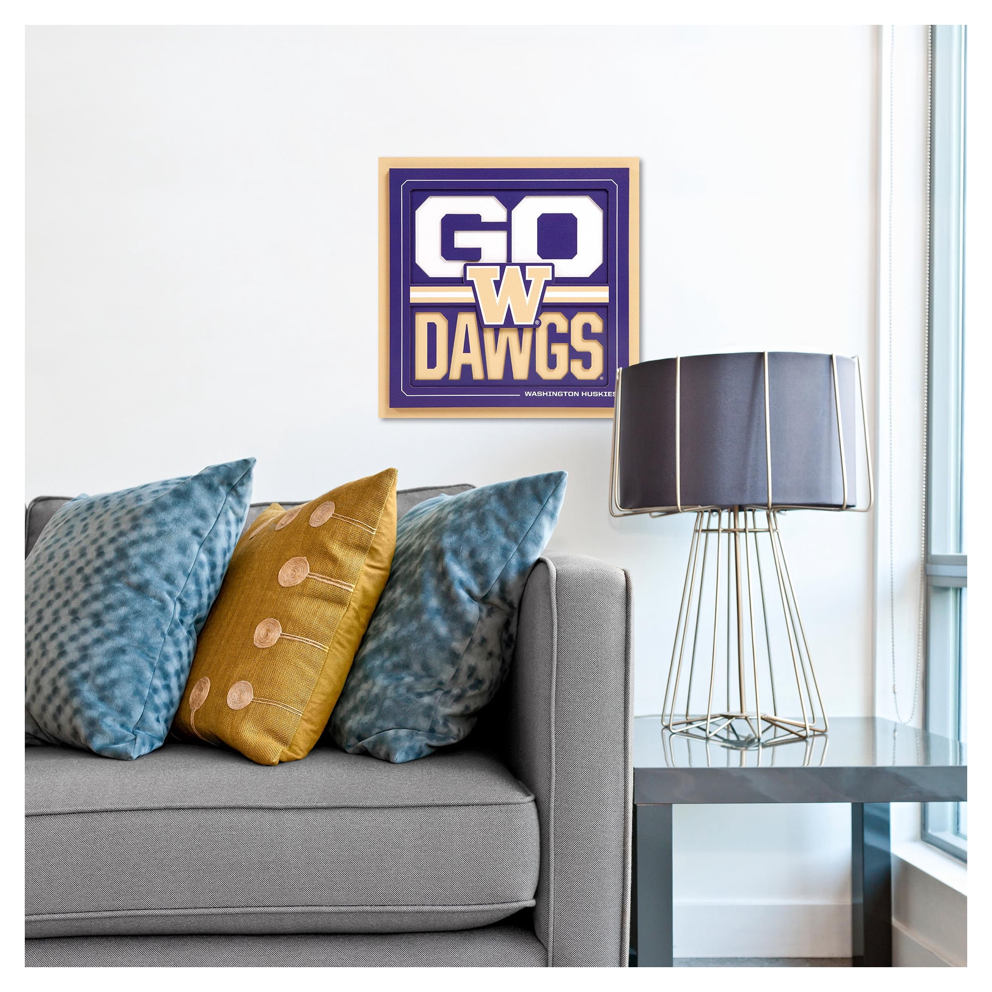 IDNA Washington Huskies 12" x 12" Slogan Series 3D Wall Art
