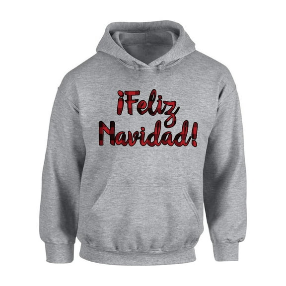 Awkward Styles Xmas Hoodie Christmas Feliz Navidad Plaid Hooded Sweatshirt