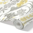 thumbnail image 4 of Main Street Peel and Stick Wallpaper Roll 20.5in x 16ft, Floral Yellow & Gray Botanical Print. Wallpaper Roll for Accent Wall, (Covers 28.18 sq. ft), 4 of 6