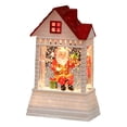 thumbnail image 2 of Lámpara de mesa con linterna navideña, linterna con vela parpadeante, decorativa para niños para decoración de mesa navideña y patio Papá Noel, 2 of 8