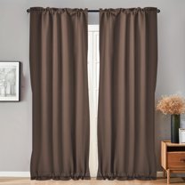JVBTVB French Door Curtains 40x25 Inch Thermal Insulated Rod Pocket Panels for Sliding Doors & Windows, Solid Color Polyester Drapes Ready to Hang
