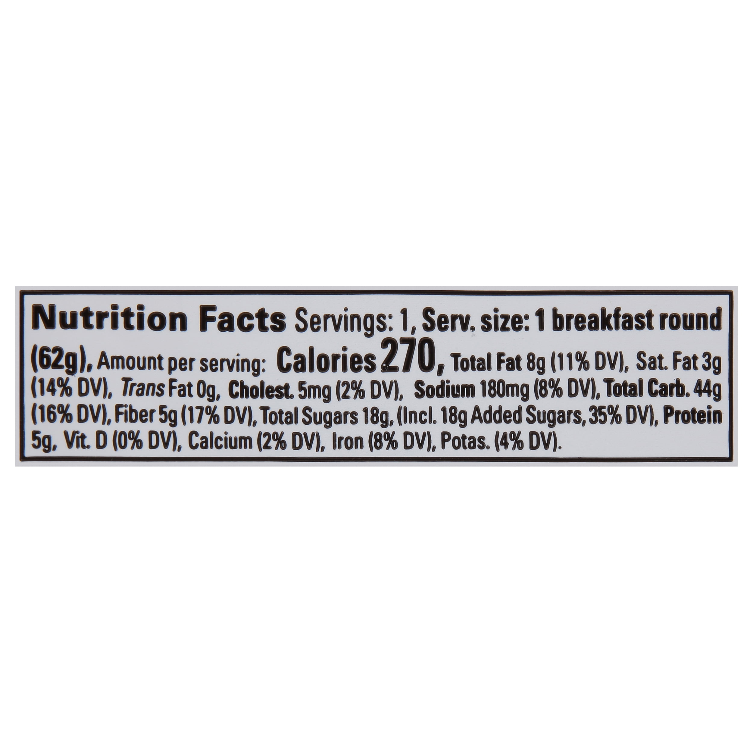 UBR The Ultimate Breakfast Round Nut-Free Breakfast Granola Bar Cookies, Cinnamon, Individually Wrapped, 12 Count