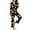 Black, variant on Tnhcen Women's Fashion 2 Pieces Christmas Print Pajama Set Crew Neck Long Sleeve Top and Pants Pjs Set Cozy Winter Festive Nightwear Lounge Home Clothes S-3XL