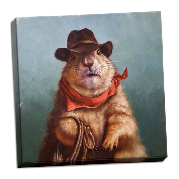 Gango Home Decor Vertical Underground Cowboy by Lucia Heffernan (Ready to Hang); One 16x16in Hand-Stretched Canvas