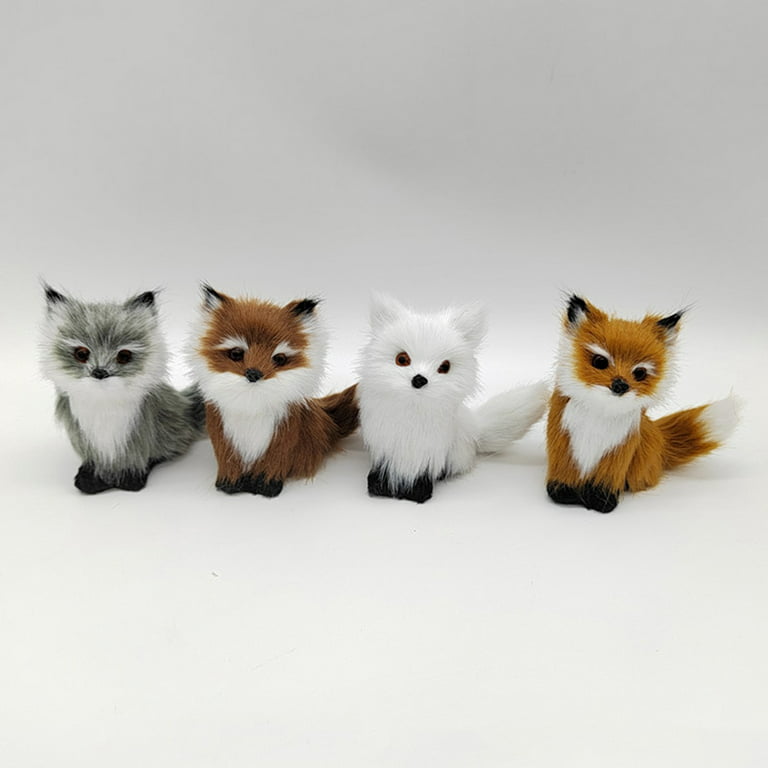 8-Piece Realistic Fox Toy Figures Set - Arctic & Red Foxes, Cake Topper,  Party Favors, Educational, Birthday & Christmas Supplies