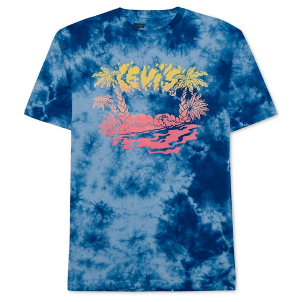 Levi s Playera Gr fica Lavada Resorted para Hombre Azul Small Levis Camiseta grafica Bodega Aurrera en linea