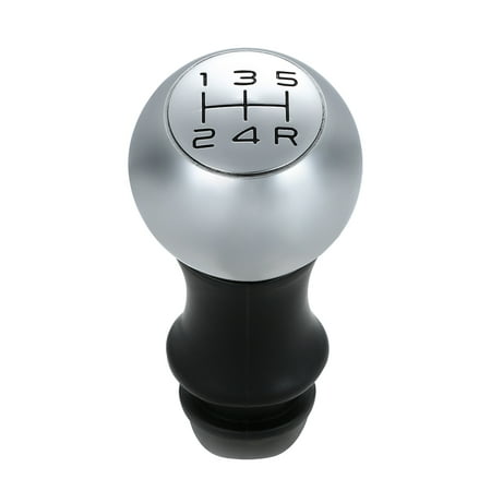 Gear Shift Knob Chrome Head Lever Adapter Manual 5-Speed Transmission Fit for Peugeot 106 206 207 306 307 407 408 508