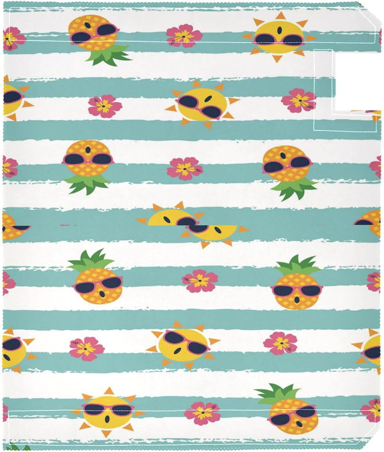 Cute Sun Pineapples Mailbox Cover Summer Hibiscus Flowers Mailbox Covers Magnetic Large Oversized 21"X25.5" Mailbox Wraps Post Letter Box Cover Garden Decorations
