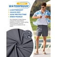 thumbnail image 4 of PULI Men’s Golf Shorts 9" Inseam Stretch Water-Resistant Quick Dry 5 Pockets Casual Travel Hiking, 4 of 7