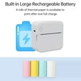 thumbnail image 5 of Label printer,Pocket Thermal Printer Paper Roll 57mm Support Bt Roll 57mm Compatible With 1 Paper 57mm Compatible With Printer Portable 1 Paper Roll Ios Maker 203dpi Support Android Adben, 5 of 7