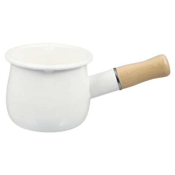 1 Pc Japanese-style Enamel Milk Pot Noodle Pot Dessert Pot Food Cooking Tool