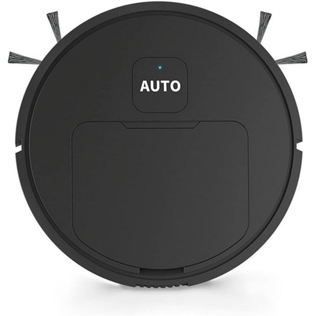 Robot aspirador automático 3 en 1 - Inteligente - Robot aspirador - Limpieza del hogar perezosa - Robot barredor - Negro A