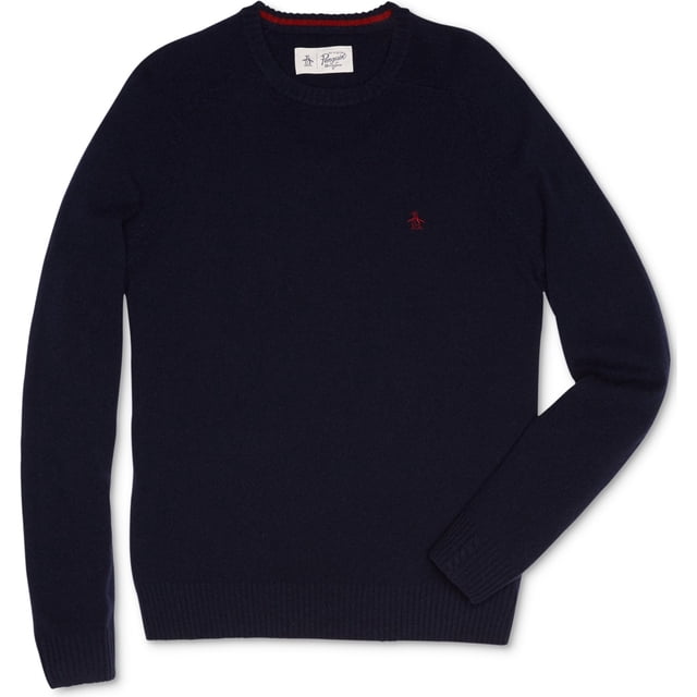 Original Penguin suéter de lana de cordero para hombre, azul, extragrande