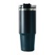 thumbnail image 4 of Capacidad de vacío de gran capacidad aislada café leche taza de té ejercicio jogging acero inoxidable bebida taza con tapa transparente en casa negro 600 ml Jumpingount HA011613-01B, 4 of 7