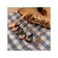 thumbnail image 2 of 6pcs Vintage Royal Style Gold Coffee Spoons Teaspoons Dessert Sugar Spoon Ice Cream Fork Cutlery Set, 2 of 3