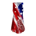 thumbnail image 4 of Hwmodou Women Dresses Casual Round Neck Hollow Ring Colorful Independence Day Printed Sleeveless Vacation Simple Dress Cozy Female Sundress, 4 of 5