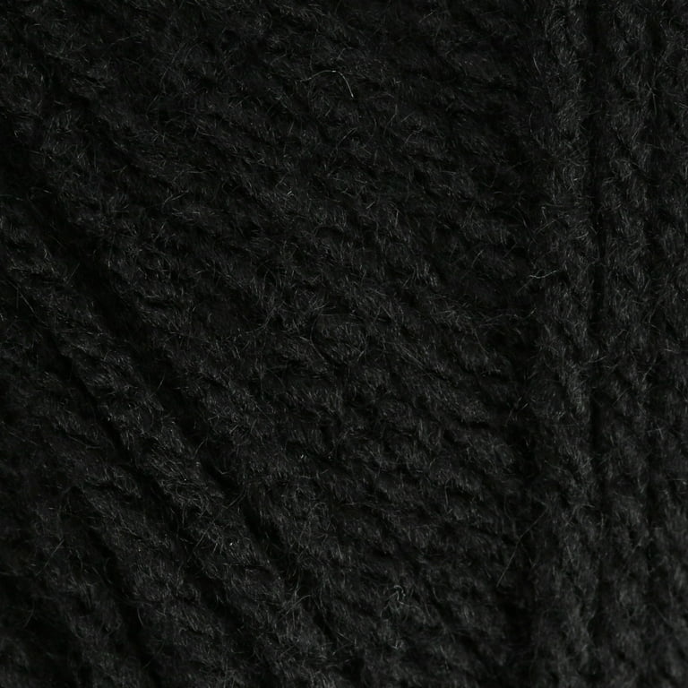 Bernat Super Value 4 Medium Acrylic Yarn, Black 7oz/197g, 426
