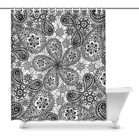 Mkhert Ornamental Paisley Floral Lace With Cucumbers Black And