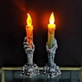 thumbnail image 2 of Luces Decorativas de Halloween Accesorios de Decoración Esqueleto Fantasma Mano Sosteniendo Velas Luces LED Luces de Calabaza Electrónicas e, 2 of 5