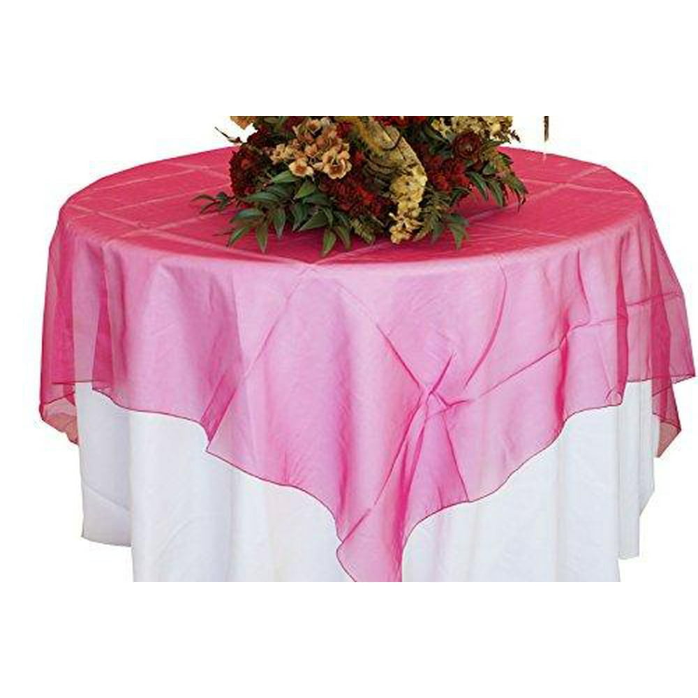 Organza Table Overlay Linen Table Cloth 80" X 80" Square(1 Piece