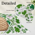 thumbnail image 3 of St Patricks Day Pillow Covers Queen, Shamrock Grey Green Spring Modern Leaf Soft Brushed Microfiber Breathable Throw Pillow Covers, Decorative Pillowcase with Zipper for Couch Sofa Bedroom 20"x30", 3 of 9
