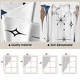 thumbnail image 5 of Blue Brown Diamond Swag Curtains for Kitchen/Bedroom/Living Room, Modern Geometric Middle Century Scalloped Curtains 63 Inch Long, Rod Pocket Window Swag Topper Curtains Valances 2 Panels Set 36"x63", 5 of 8