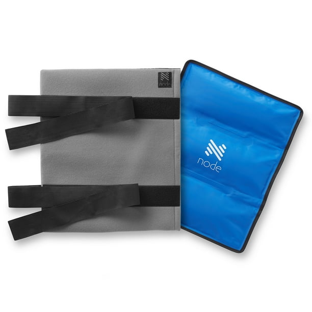 Hot And Cold Therapy Gel Pack Heat Wrap For Injuries By Node Fitness 10 X 15 Reusable Ice Compress With Cover And Adjustable Strap Walmart Com Walmart Com