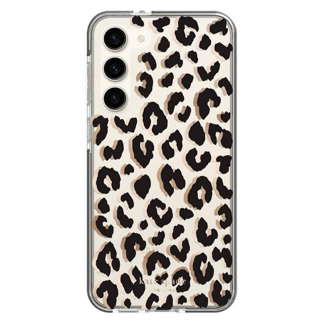 Kate Spade Defensive Hardshell Case Galaxy Leopard Black for Samsung Galaxy S23+