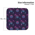 thumbnail image 2 of Honeii Purple Dreamcatcher1 Print Leather Coaster Set of 4, Ideal for Safeguarding Your Furniture from Drinks Spills and Effortless Cleanup-Square, 2 of 6
