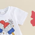thumbnail image 5 of Bagilaanoe 4th of July Outfits for Toddler Baby Boys Short Sleeve Letter Print T-Shirts Tops + Shorts 6M 12M 18M 24M 3T Kids Independence Day Clothes 2pcs Short Pants Set, 5 of 8