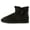 Black, variant on Women's Single Button Mini Winter Snow Boots - Black - 10