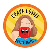 Crave Beverages Butter Toffee Flavored Coffee Pods,Compatible Keurig 2.0,100 Ct