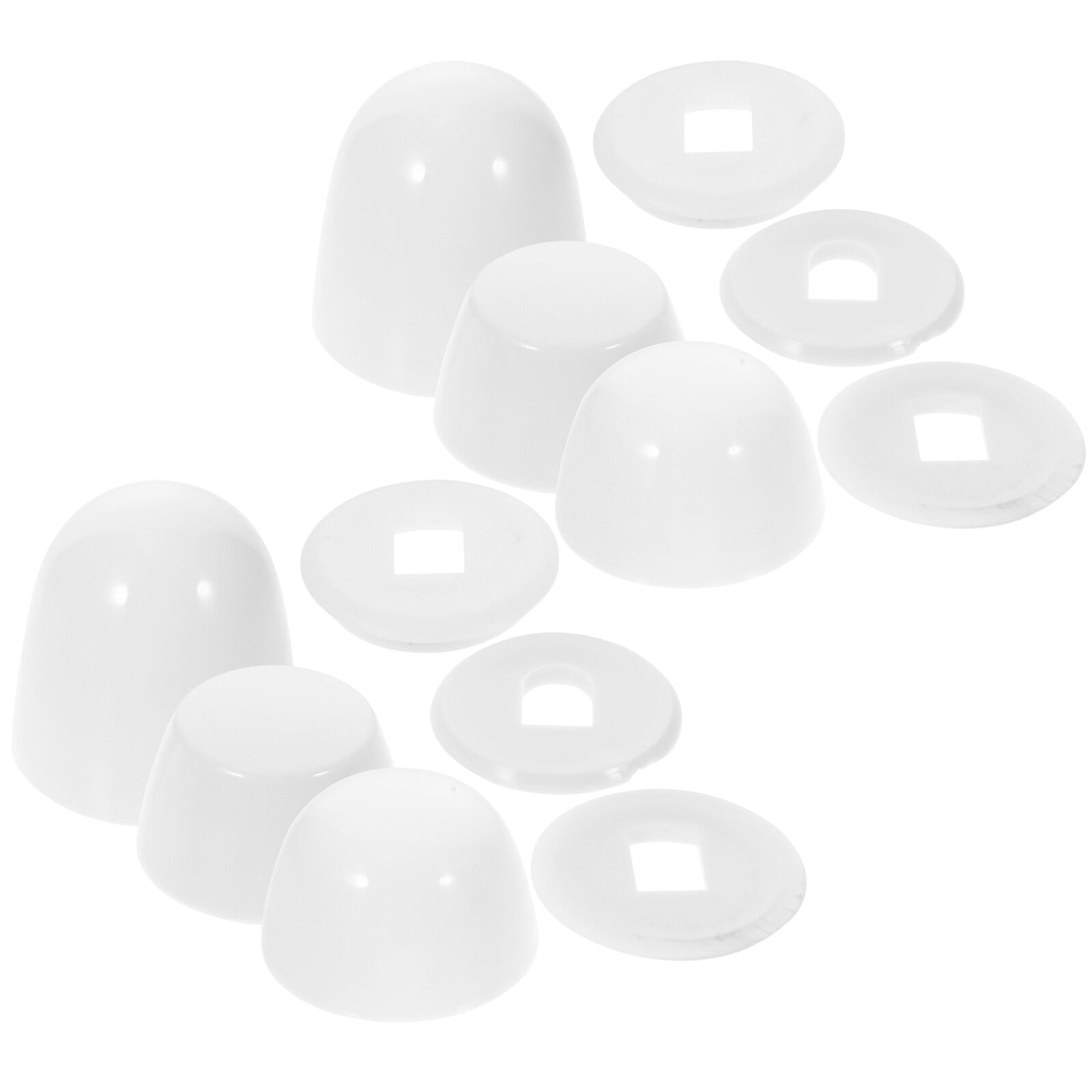 2 Sets Toilet Bolt Caps Universal Toilet Bowl Bolt Caps Covers Plastic